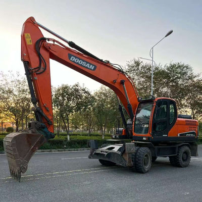 Excavadora de ruedas usadas Doosan DX210W Mini hidráulica excavadora de segunda mano 20100 kg