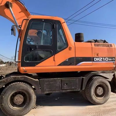 Doosan 210w-7 Excavadora de ruedas usadas Excavadora 115kW para la industria minera