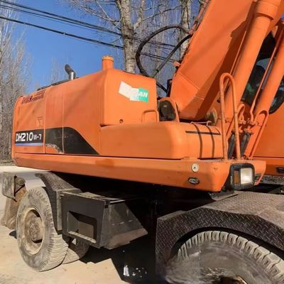 Doosan 210w-7 Excavadora de ruedas usadas Excavadora 115kW para la industria minera