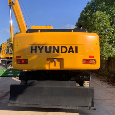 HYUNDAI 210W-7 excavadora de ruedas vieja, equipo de construcción usado 124KW para la minería
