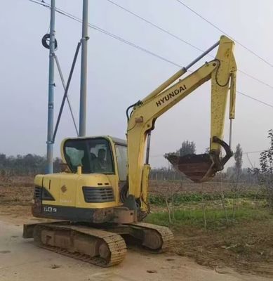 Hyundai 60 de segunda mano Excavadora Excavadora Mini Excavadora de rastreo hidráulico 5850kg
