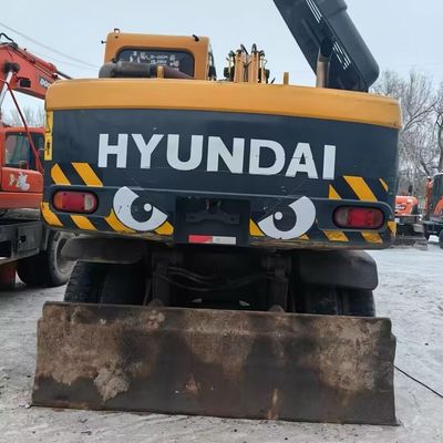 Hyundai 150w Excavadora de ruedas usadas Equipo de movimiento de tierra de segunda mano