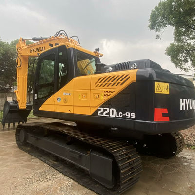 Construcción Excavadora Vieja Hyundai 220lc-9s Excavadora de segunda mano amarilla