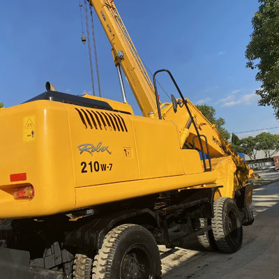 Excavadora Hyundai usada 210w-7 Maquinaria de construcción con pistas antiabrasivas