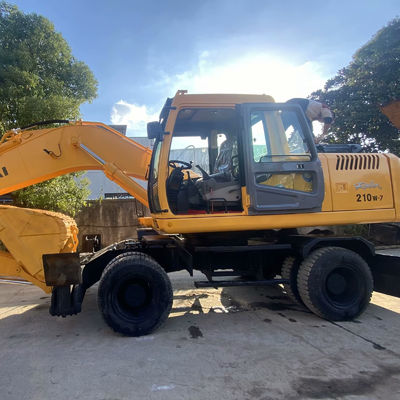 Excavadora Hyundai usada 210w-7 Maquinaria de construcción con pistas antiabrasivas