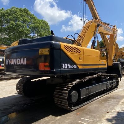125KW Usado Hyundai Excavator Hyundai 305lc-9s Excavadora de rastreo hidráulico Color amarillo