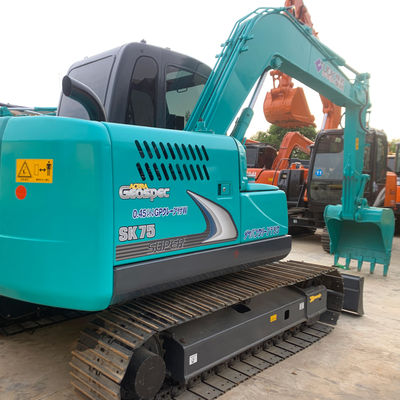 Excavadora hidráulica de 7000 kg Kobleco Sk75 41kw Excavadora para construcción