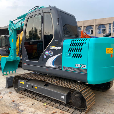 Excavadora hidráulica de 7000 kg Kobleco Sk75 41kw Excavadora para construcción
