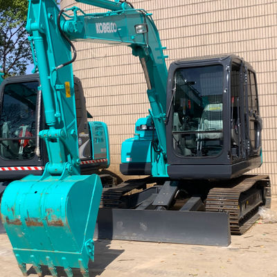 Excavadora hidráulica de 7000 kg Kobleco Sk75 41kw Excavadora para construcción