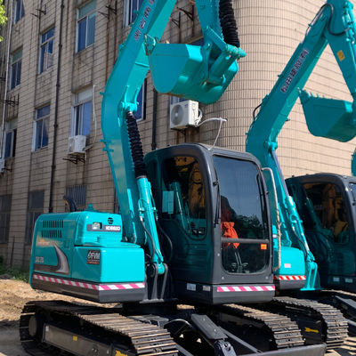 Excavadora hidráulica de 7000 kg Kobleco Sk75 41kw Excavadora para construcción