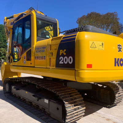 Excavadora de retroexcavadora Komatsu PC200 de segunda mano Maquinaria de construcción Refrigeración por agua