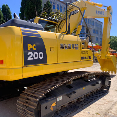 Excavadora de retroexcavadora Komatsu PC200 de segunda mano Maquinaria de construcción Refrigeración por agua