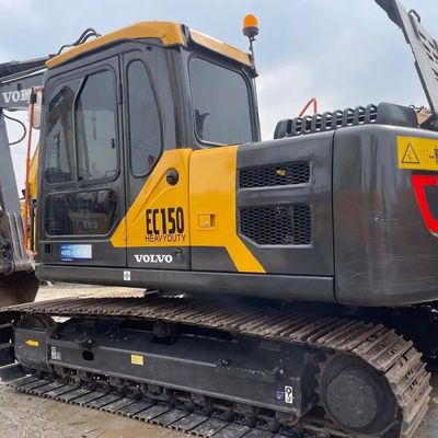 Excavadora hidráulica Volvo 150D bien mantenida de segunda mano Equipo de construcción antiguo