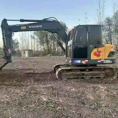 Volvo 80D Mini Excavadora Usada Excavadora 42kw 2100rpm para la construcción de carreteras