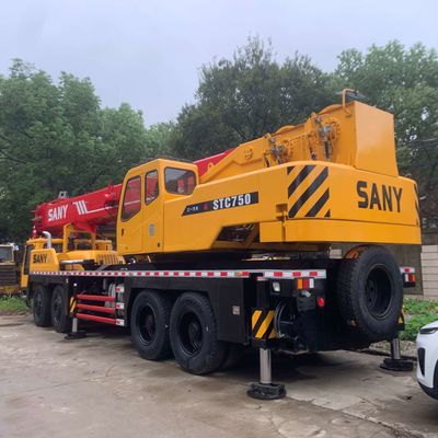Carga de 75 toneladas Sany 750 grúa utilizada Construcción hidroeléctrica grúa de camión de segunda mano