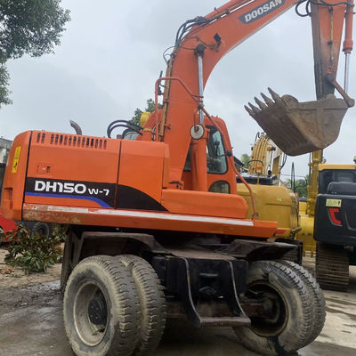 Doosan 150w-7 Excavadora de ruedas de segunda mano Equipo de excavadora usada hidráulica